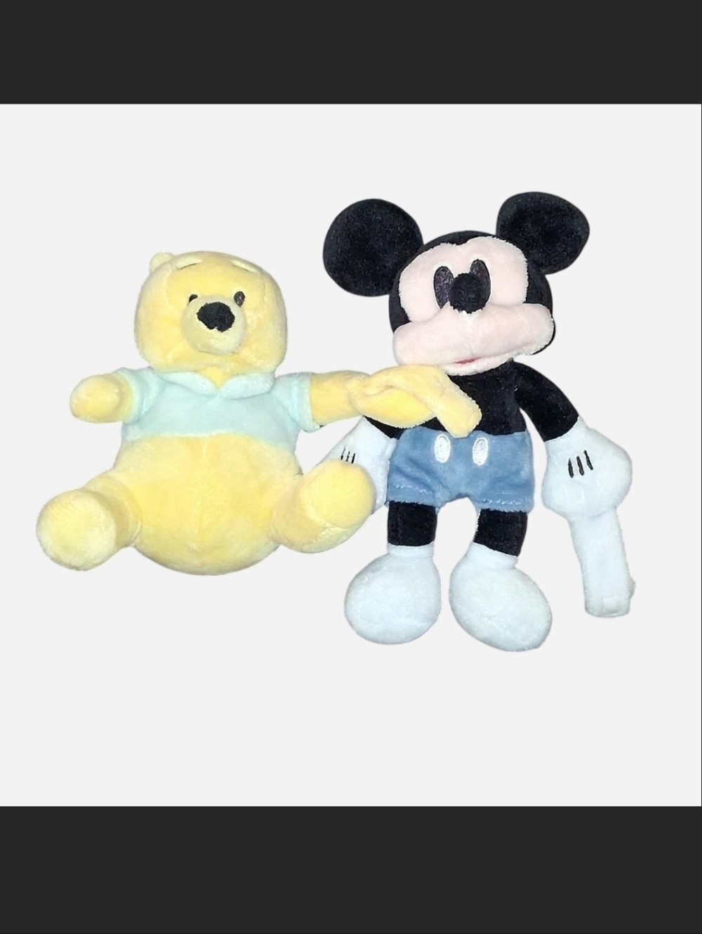 Pacifier Holders Winnie The Pooh And Micjey Mpuse Soft Cuddly Set